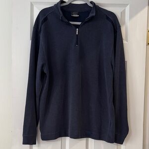 Nike Men's Dark Blue Zip-Up Sweater